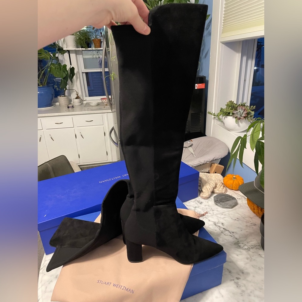 Stuart Weitzman Carly - Black Over-the-Knee Boots